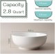 Pack of 2,Large Salad Bowls, 9.5" White Ceramic Fruit Bowls, Microwave & Dishwasher Safe, Easy Clean