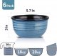 Cereal Bowl Set of 6, 20 Ounces Ceramic Soup Bowls Set for Kitchen, Suit for Cereal Soup Rice Pasta Salad Oatmeal, Microwave Safe, Navy Blue