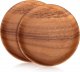 2-Pack Small Wooden Plates for Serving Appetizer Plate Snack Plate Mini Dinner Plate Round Charcuterie Board Cheese Plate Food Plate